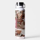 Moderne, einfache Personalisierte Monogramm-FotoCo Trinkflasche (Rückseite)