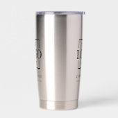 Moderne einfache personalisierte Unternehmenslogo- Thermobecher (Links)