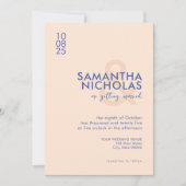 Moderne, einfache Pfirsichbläserei Einladung (Vorderseite)