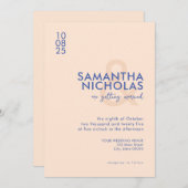 Moderne, einfache Pfirsichbläserei Einladung (Vorne/Hinten)