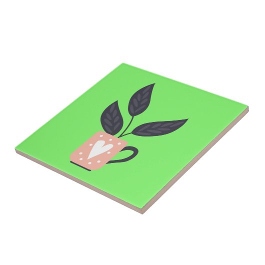 Moderne, einfache Pflanze Fliese (Seite)