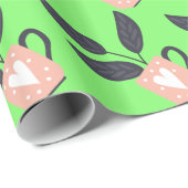 Moderne, einfache Pflanze Geschenkpapier (Rolleneckpunkt)