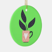 Moderne, einfache Pflanze Keramik Ornament (Rechts)
