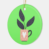 Moderne, einfache Pflanze Keramik Ornament (Links)