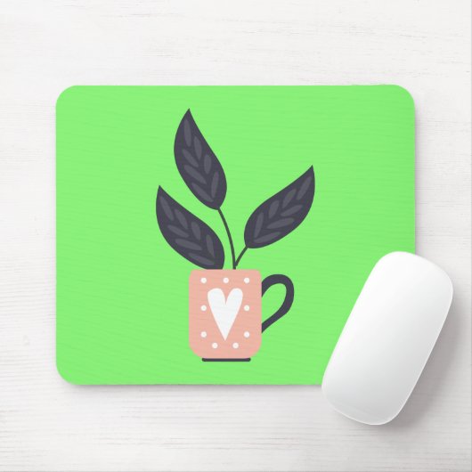 Moderne, einfache Pflanze Mousepad (Mit Mouse)