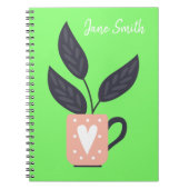 Moderne, einfache Pflanze Notizblock (Vorderseite)