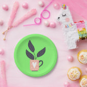 Moderne, einfache Pflanze Pappteller (Party)