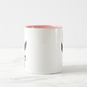 Moderne, einfache Pflanze Zweifarbige Tasse (Mittel)
