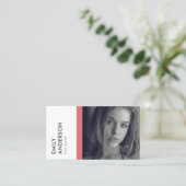 MODERNE EINFACHE PINK PERSONAL FOTO IDENTITY VISITENKARTE (Stehend Vorderseite)