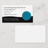 Moderne, einfache Pool Service Business Cards Visitenkarte (Vorne/Hinten)