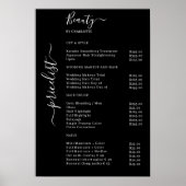 Moderne, einfache Preisliste Poster (Vorne)