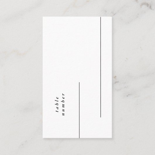 Moderne, einfache Premium Black Onyx Schlicht saub Platzkarte (Vorderseite)