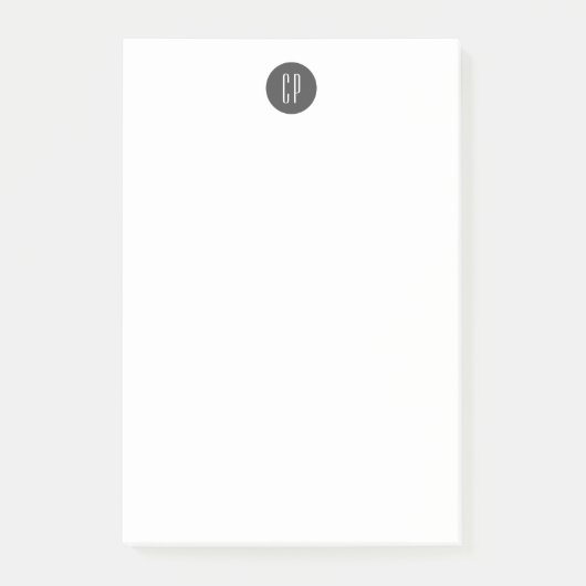 Moderne einfache professionelle Anfangsbuchstaben Post-it Klebezettel (Vorderseite)