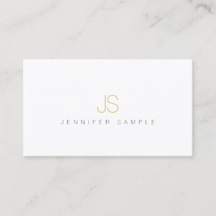 Moderne einfache professionelle elegante Gold-Mono Visitenkarte