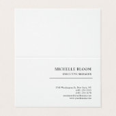 Moderne einfache professionelle minimalistische Le Visitenkarten (Außenseite Aufgefaltet)