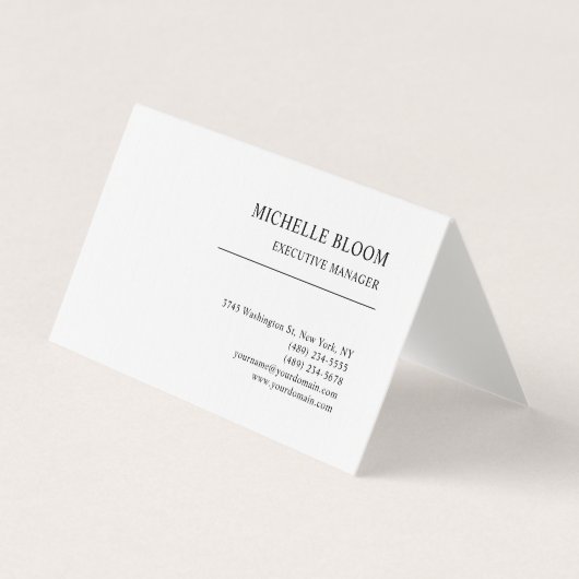 Moderne einfache professionelle minimalistische Le Visitenkarten (Vorderseite)