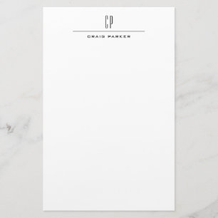 Moderne einfache professionelle Monogramme Briefpapier