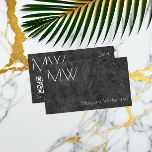 Moderne einfache professionelle schwarze Leder-Min Visitenkarte