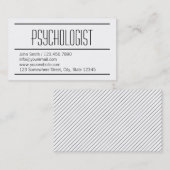 Moderne einfache Psychologe-Visitenkarte Visitenkarte (Vorne/Hinten)