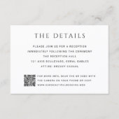 Moderne einfache QR-Code-Foto-Hochzeit Begleitkarte (Vorderseite)