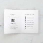 Moderne einfache QR-Code-Foto-Hochzeit Einladung (Innenseite)