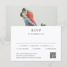Moderne einfache QR-Code-Foto-Hochzeit