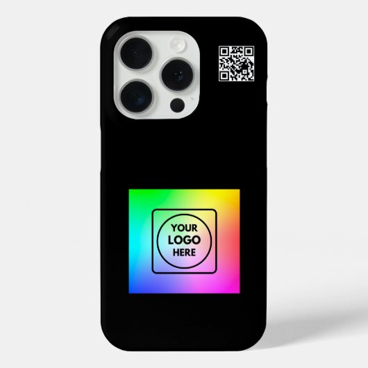 Moderne einfache QR-Code-Logo-Branding-iPhone-Hüll Case-Mate iPhone Hülle (Rückseite)