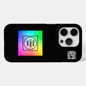 Moderne einfache QR-Code-Logo-Branding-iPhone-Hüll Case-Mate iPhone Hülle (Rückseite (Horizontal))