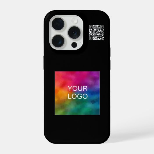 Moderne einfache QR-Code-Upload-Logo-Werbung iPhone Hülle (Rückseite)