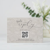 Moderne einfache QR RSVP Karte (Stehend Vorderseite)