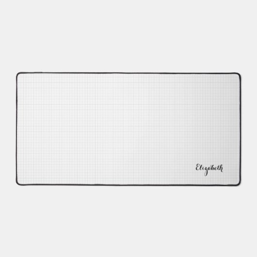 Moderne, einfache Quadrate Design Elegantes Monogr Schreibtischunterlage (Vorderseite)