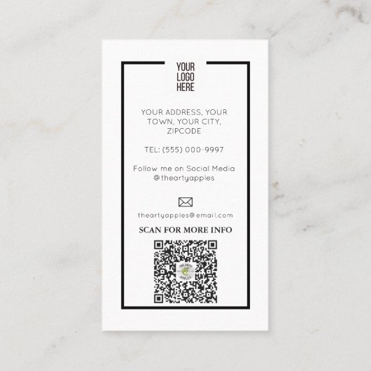 Moderne, einfache Rasenmäher- und Gartendienstleis Visitenkarte (Rückseite)