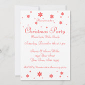 Moderne, einfache Red Moose Snowflakes Einladung (Rückseite)