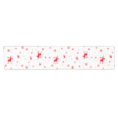 Moderne, einfache Red Moose Snowflakes Kurzer Tischläufer (Horizontal)
