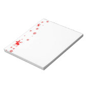 Moderne, einfache Red Moose Snowflakes Notizblock (Rotiert)