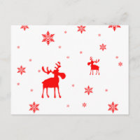 Moderne, einfache Red Moose Snowflakes