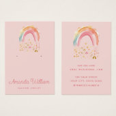 Moderne, einfache Regenbogenschmuck-Karte "Earring (Vorne & Hinten)