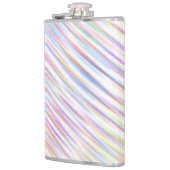 Moderne einfache Regenbogenstreifen Muster Flachmann (Links)