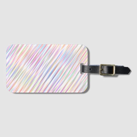 Moderne einfache Regenbogenstreifen Muster Gepäckanhänger (Vorderseite (Horizontal))