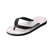 Moderne einfache Regenbogenstreifen Muster Kinderbadesandalen (Schrägansicht)