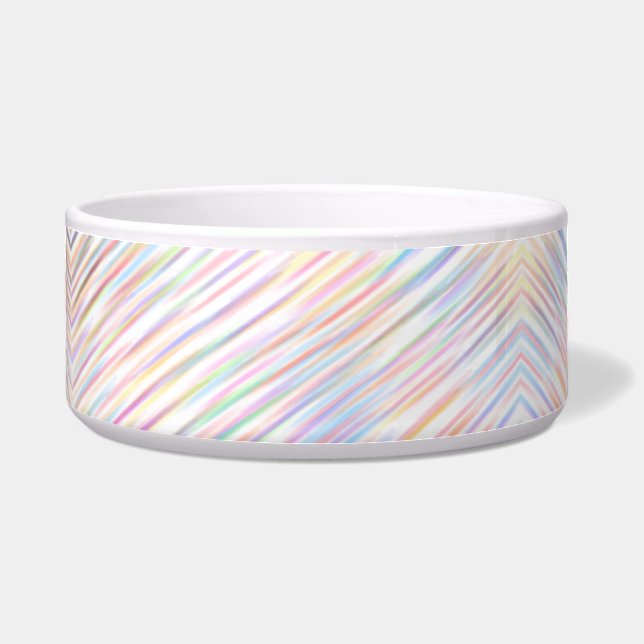 Moderne einfache Regenbogenstreifen Muster Napf (Vorderseite)