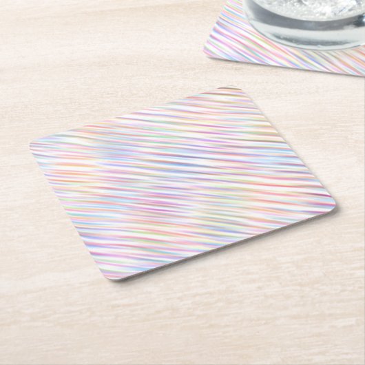 Moderne einfache Regenbogenstreifen Muster Rechteckiger Pappuntersetzer (angewinkelt)
