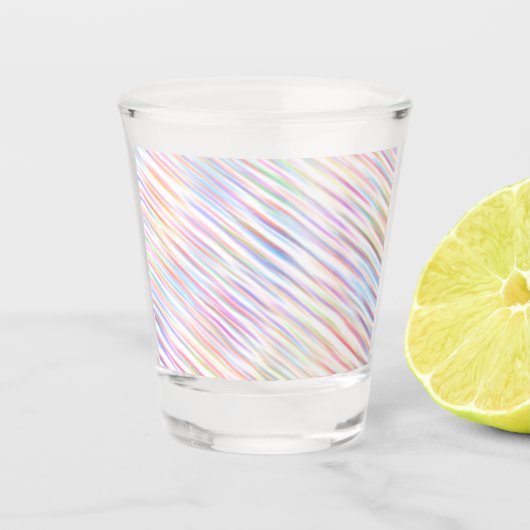 Moderne einfache Regenbogenstreifen Muster Schnapsglas (Vorderseite)