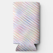 Moderne einfache Regenbogenstreifen Muster Selters Dosenkühler (Rückseite)