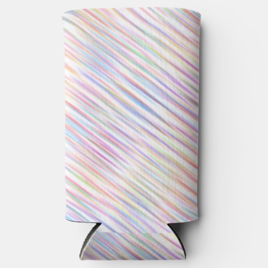 Moderne einfache Regenbogenstreifen Muster Selters Dosenkühler (Vorderseite)