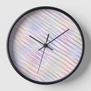 Moderne einfache Regenbogenstreifen Muster Uhr