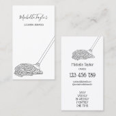 Moderne, einfache Reinigungsanstalten, Handmädchen Visitenkarte (Vorne/Hinten)