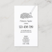 Moderne, einfache Reinigungsanstalten, Handmädchen Visitenkarte (Rückseite)