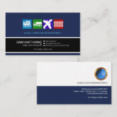 Moderne einfache Retro berufliche Visitenkarte (Vorne/Hinten)