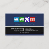 Moderne einfache Retro berufliche Visitenkarte (Vorderseite)